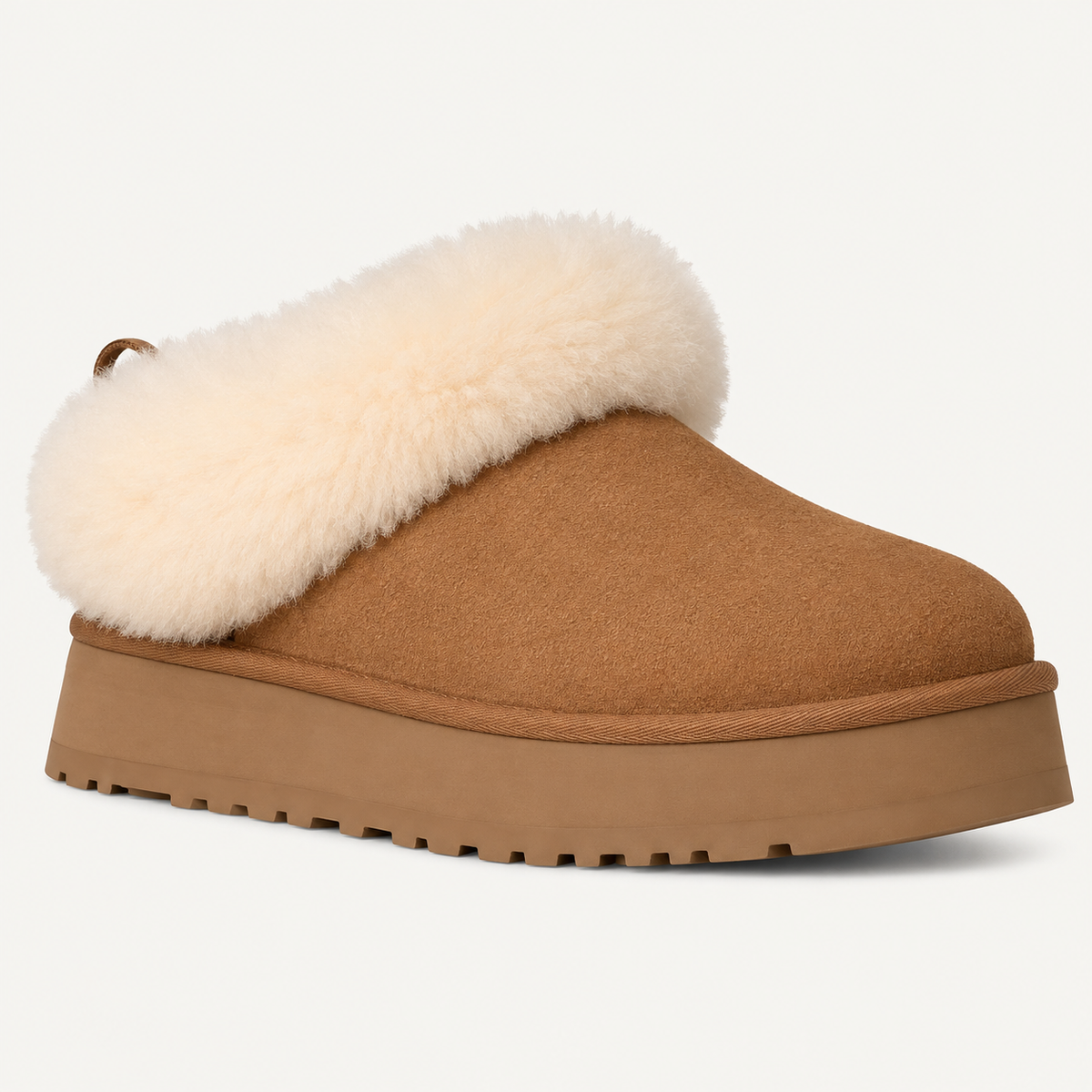 Savicce Fluff Platform Boot - Chestnut