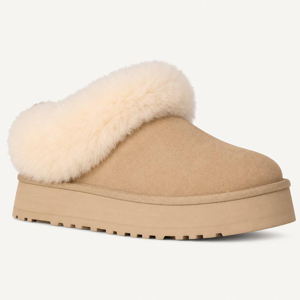 Savicce Fluff Platform Boot - Mustard Seed